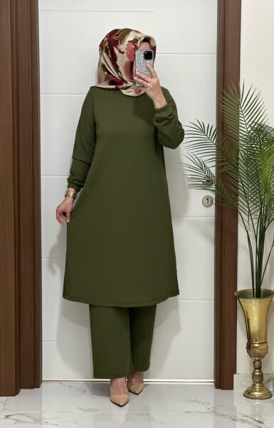 1210 K90 HAKİ ALARA TAKIM - MODA ALMİRA