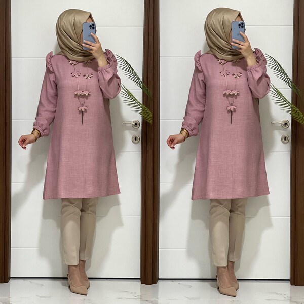 2067 K40 PUDRA MANOLYA TUNİK - 4