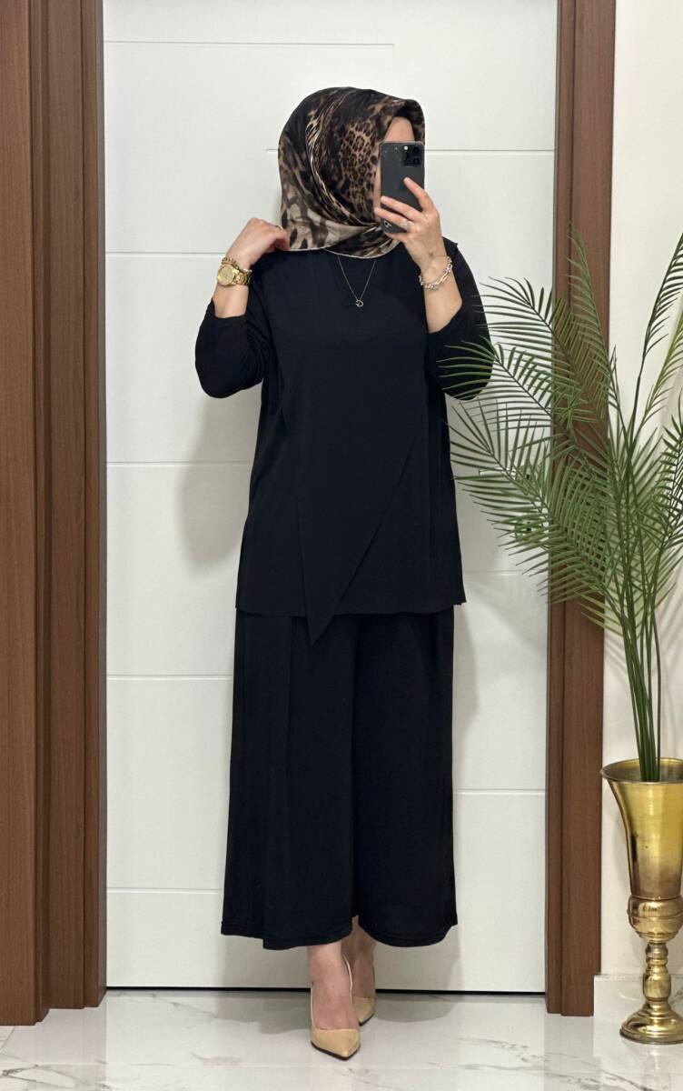 4445 K 90 SİYAH ÇAPRAZ SANDY TAKIM - 2