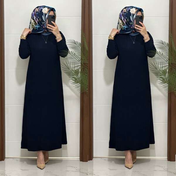 F13 K 90 LACİVERT NADİDE ELBİSE - 4