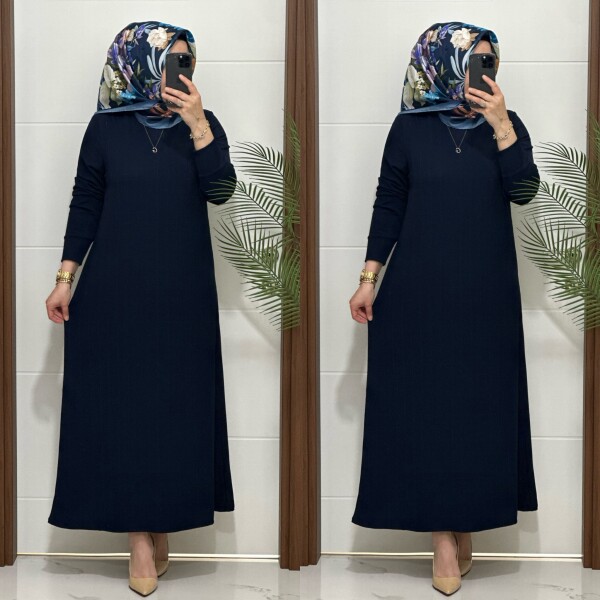 F13 K 90 LACİVERT NADİDE ELBİSE - 3