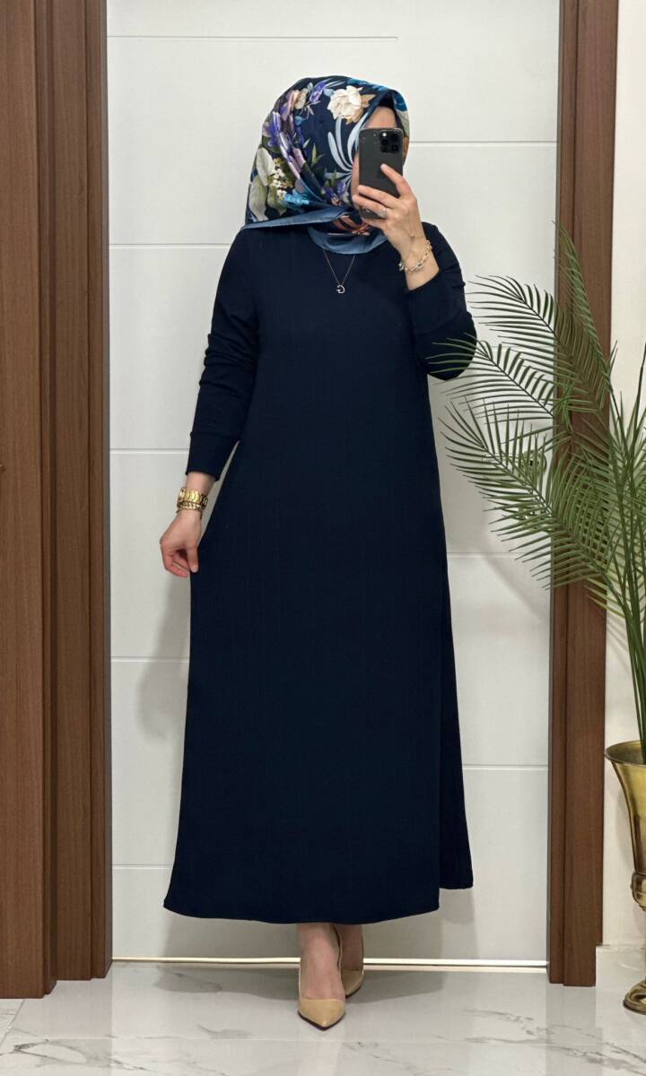 F13 K 90 LACİVERT NADİDE ELBİSE - 1