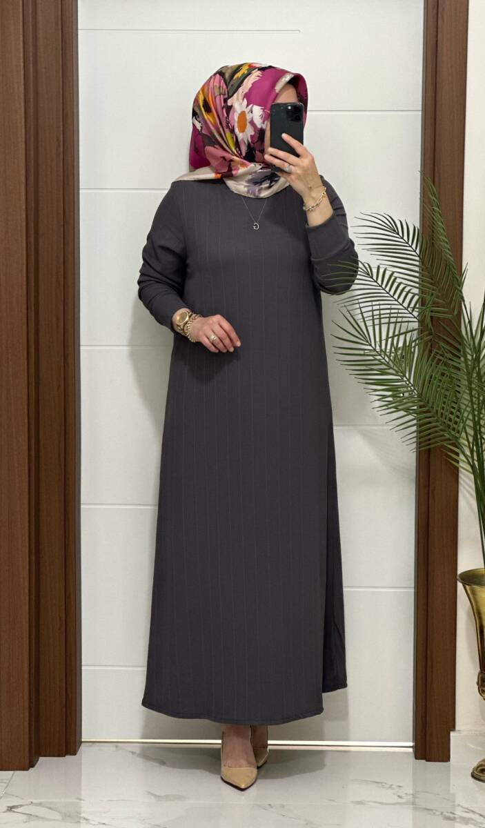 F13 K 90 ANTRASİT NADİDE ELBİSE - 2