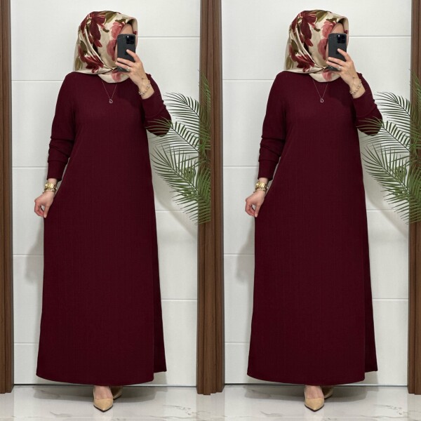 F13 K 90 BORDO NADİDE ELBİSE - 4