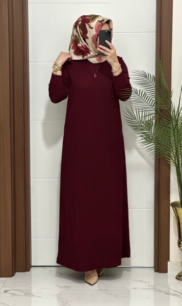 F13 K 90 BORDO NADİDE ELBİSE - 2
